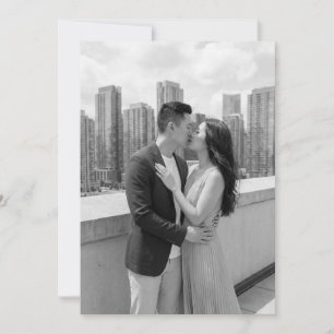 Invitación Foto Romántica en Blanco y Negro