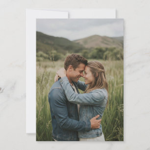 Invitación Foto Romántica Verde Serena