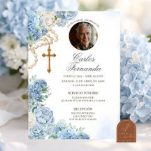Foto Rosario de Hortensias Azules Funeral Católico