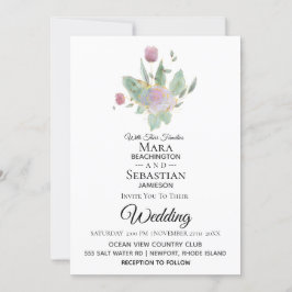 Invitación *~* Foto - RSVP - Boda QR ROSE BOUQUET AR12