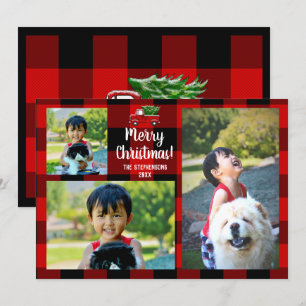 Invitación Foto rústica del navidad 3 del país de la