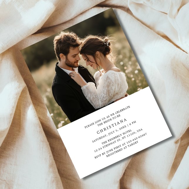 Invitación Foto Rustica Simple Digital Budget Bridal Shower (Subido por el creador)