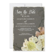 Foto Save the Date Modern Painterly Flowers Art