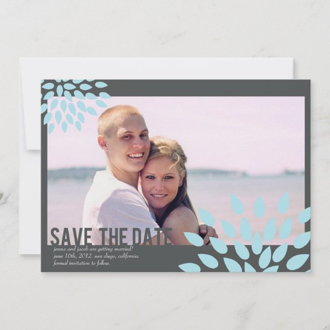 Invitación Foto Save the Date // Posh Petals // Twilight (Anverso)
