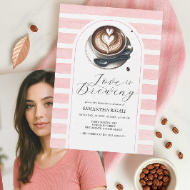 Invitación Foto Se está preparando el Pink Love Bridal Shower