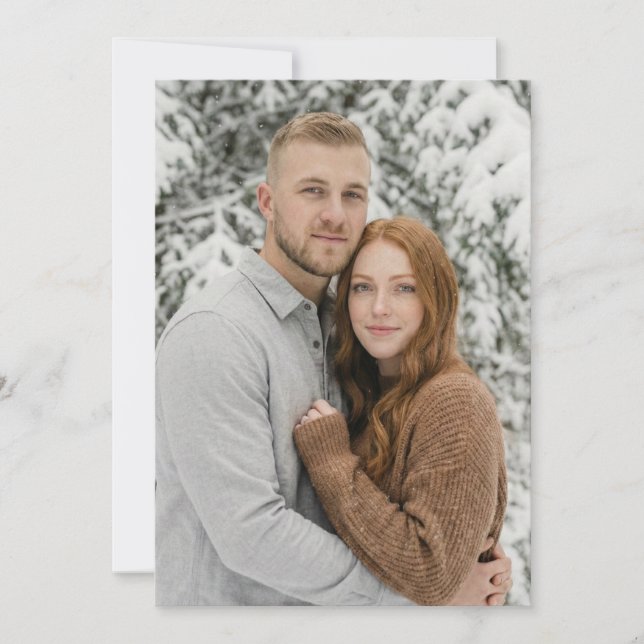 Invitación Foto serena de invierno (Anverso)