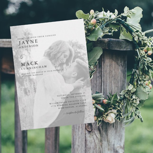 Invitación Foto silenciada junto con el Boda de nuestra famil (Subido por el creador)