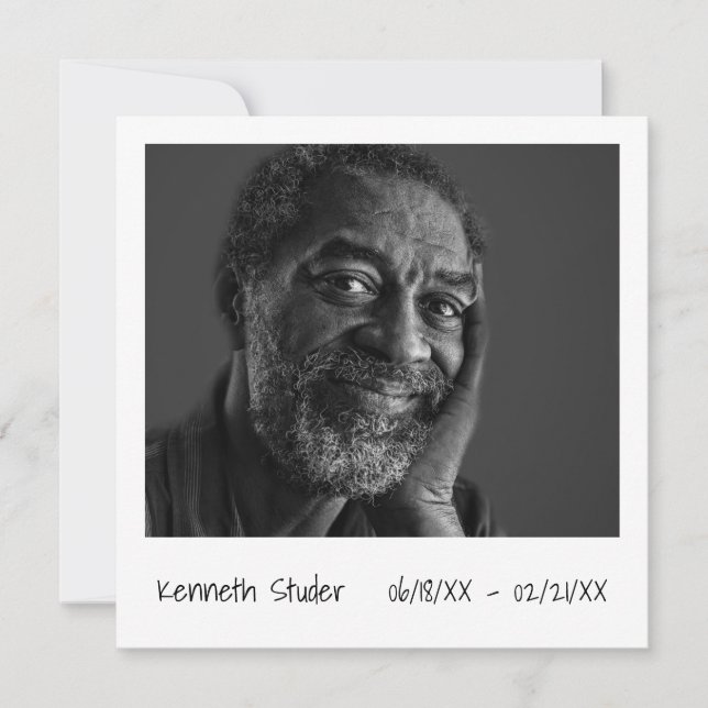 Invitación Foto simple: Aniversario de la Muerte Moderna (Anverso)