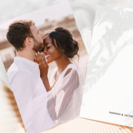 Invitación Foto simple con Boda de nombres de parejas