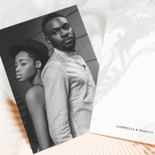 Invitación Foto simple con Boda de nombres de parejas