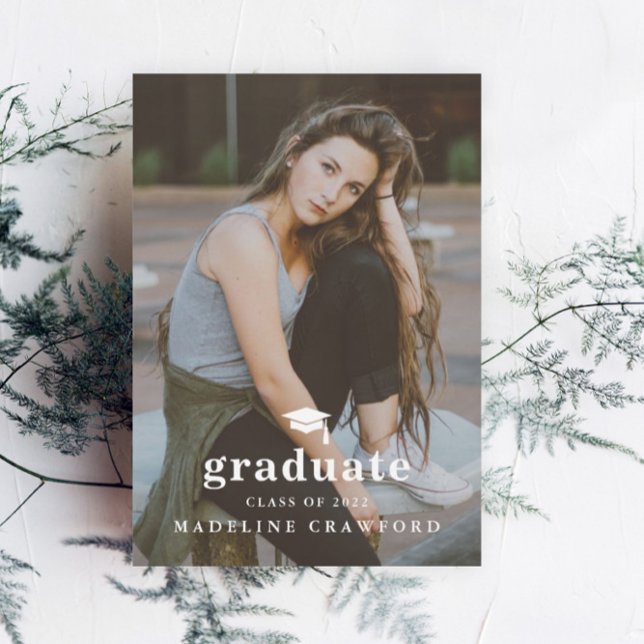 Invitación Foto Simple de Gorra de Graduación (Subido por el creador)