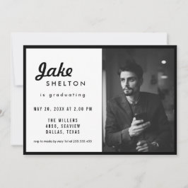 Invitación Foto simple de graduación en Casual