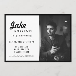Invitación Foto simple de graduación en Casual