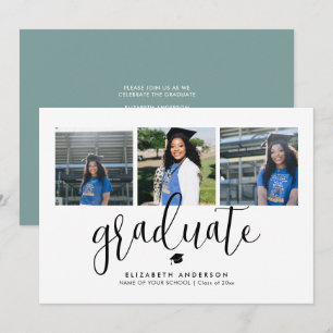Invitación Foto simple de graduación Minimalista