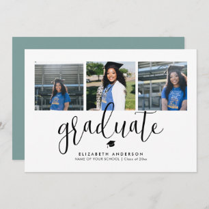 Invitación Foto simple de graduación Minimalista