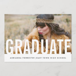 Invitación Foto simple de graduado de Moda casual