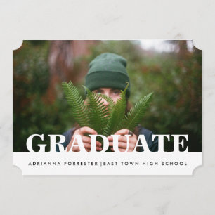 Invitación Foto simple de graduado en Casual