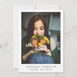 Invitación Foto simple de la fiesta de graduación