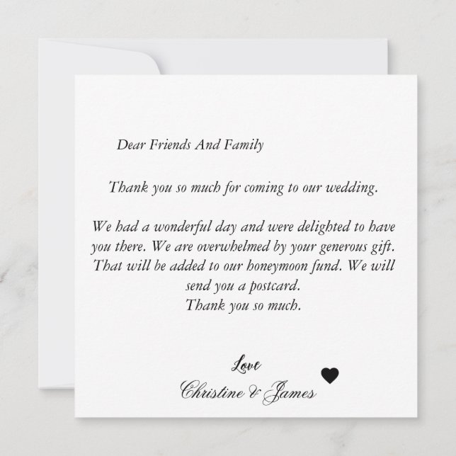 Invitación Foto simple personalizado y texto de caligrafía gr (Reverso)