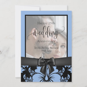 Invitación Foto tradicional de aniversario de bodas número 25