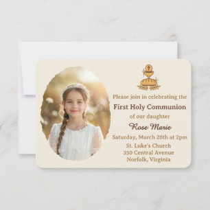 Invitación Foto tradicional de la Primera Comunión