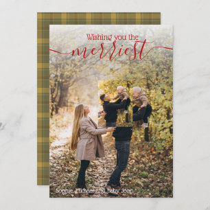 Invitación Foto única de 2 - Deseos de feriado de la foto en 