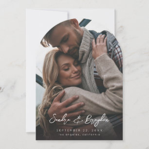 Invitación Foto V MOD Moda 8 Guardar el arco de fecha