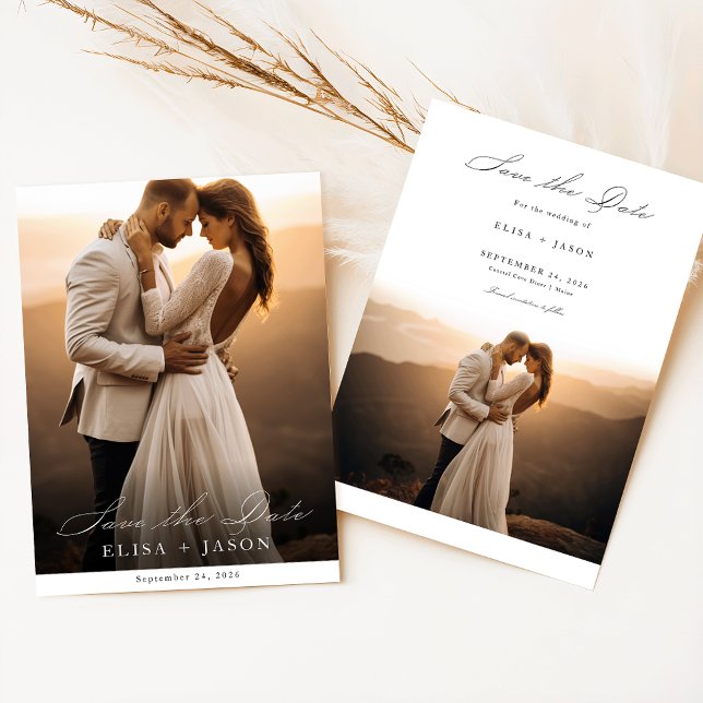 Invitación Foto vertical mínima moderna de Boho Guardar la fe (Subido por el creador)