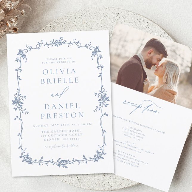 Invitación Foto victoriana de francés vintage, todo en un Bod (Subido por el creador)