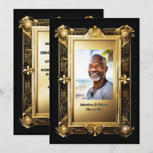 Invitación Foto vintage retiro despedida fiesta retro moda