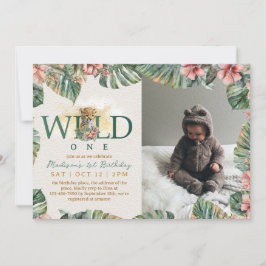 Invitación Foto Wild One Baby First Birthday