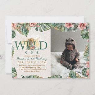 Invitación Foto Wild One Baby First Birthday