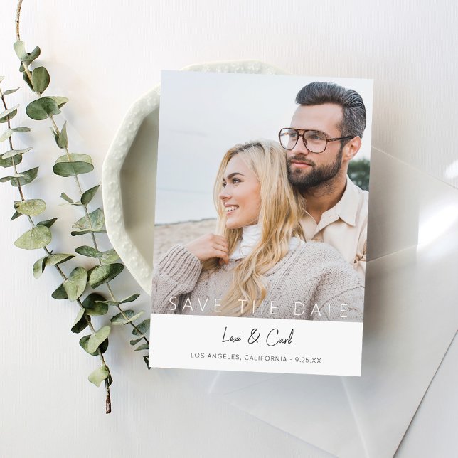 Invitación Foto y caligrafía 5 MOD V Guardar la fecha (Subido por el creador)