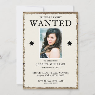 Invitación Foto y código QR Cumpleaños 30 