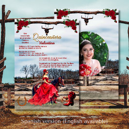 Invitación Foto y nombre del Personalizado Masquerade Ranch Q