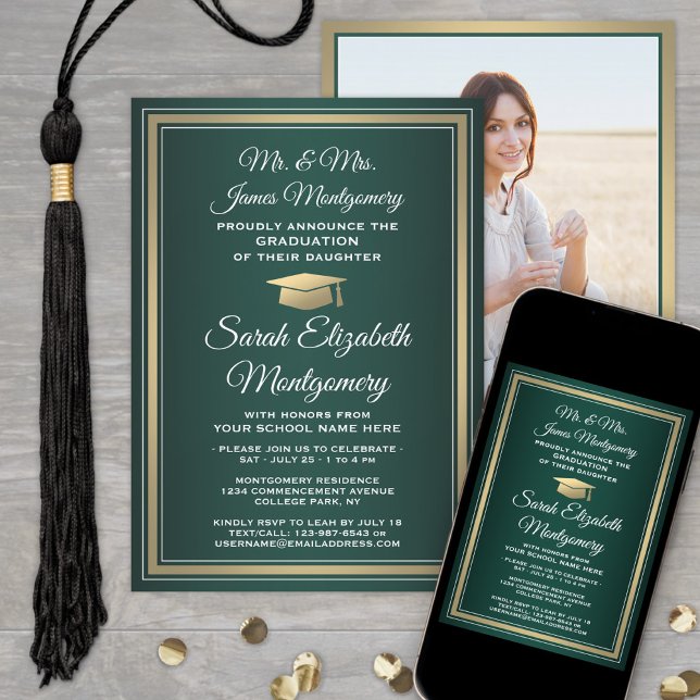Invitación Foto y Padres nombran al partido de graduación Gre (Subido por el creador)