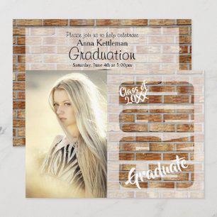 Invitación Foto y texto para adultos mayores 🎓 graduados