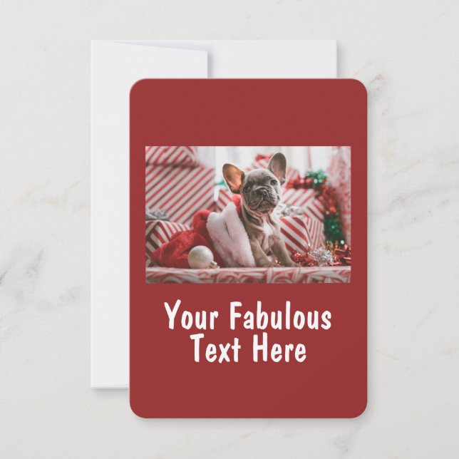 Invitación Foto y texto personalizados (Anverso)