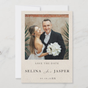Invitación Foto y Texto Simple y Elegante Salva la Fecha