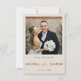 Invitación Foto y Texto Simple y Elegante | Salva la Fecha