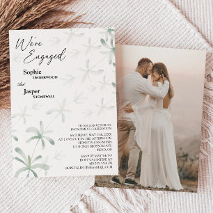 Invitación Fotografía blanca de la vegetación moderna