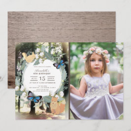 Invitación Fotografía cumpleaños de animales boscosos encanta