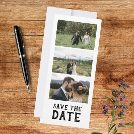 Invitación Fotografía de Boda con Guión Moderno para Anunciar