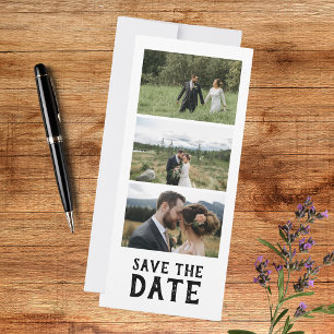 Invitación Fotografía de Boda con Guión Moderno para Anunciar