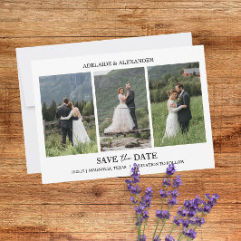 Invitación Fotografía de Boda con Guión Moderno para Anunciar