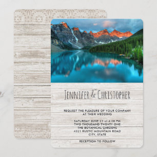 Invitación Fotografía de boda de paisaje montañoso escénico