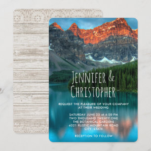 Invitación Fotografía de boda de paisaje montañoso escénico