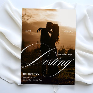 Invitación Fotografía de boda romántica estética elegante sim