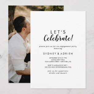 Invitación Fotografía de caligrafía simple celebremos al Fies