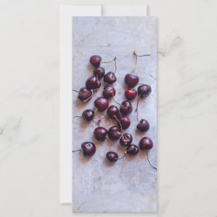 Invitación Fotografía de Cerezas Rojas Frescas